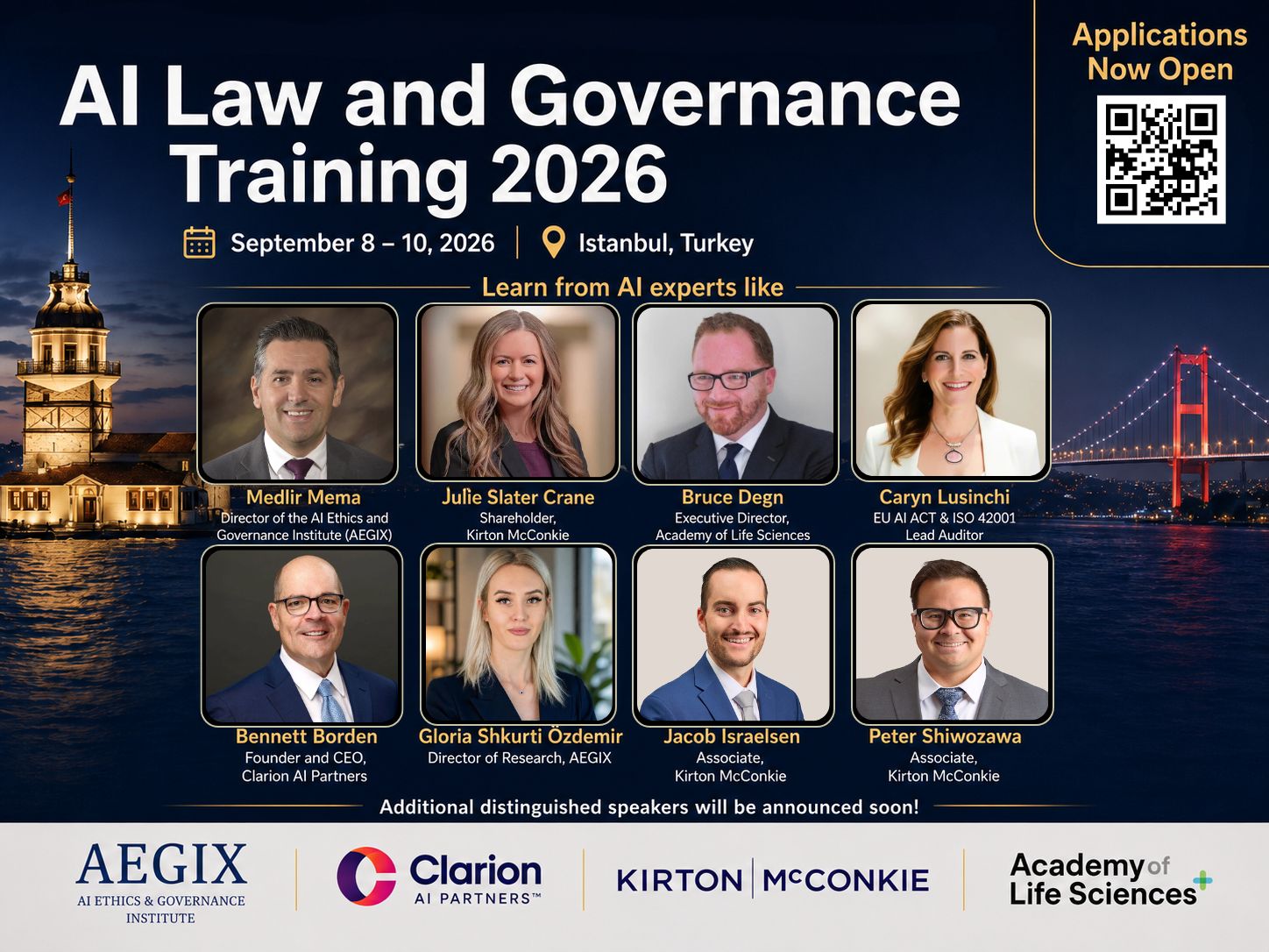 AI Law and Governance Training 2026 — Faculty and program overview